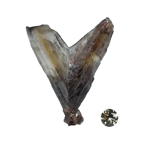 Cérusite macle et gemme, M'Fouati, Congo (Ref : MINSET-0001)