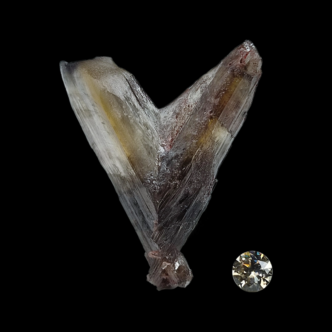 Cérusite macle et gemme, M'Fouati, Congo (Ref : MINSET-0001)