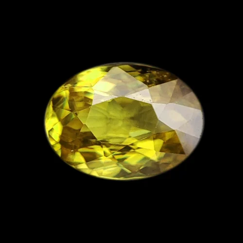 Sphène (Titanite) jaune orangé de Madagascar 0,92 carat - (Ref : GEMSPH-0002)