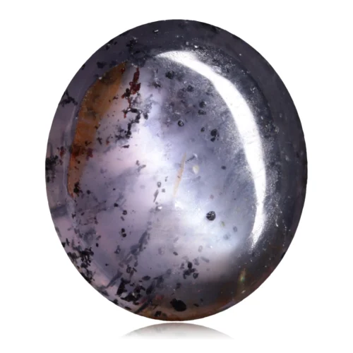 Magnifique saphir chatoyant avec léger astérisme, taillé en cabochon de 0,92 carat, d’origine Andilamena (Madagascar) - (Ref : GEMSAP-0025*1)