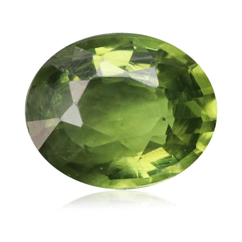 Saphir vert d’Australie d'un poids de 0,38 carat, taillé en ovale (Ref : GEMSAP-0033)
