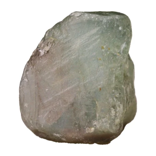 Saphir d’Auvergne brut de 0,81 carat, légèrement chatoyant d'origine géographique Puy-de-Dôme (région d’Issoire), Auvergne, France