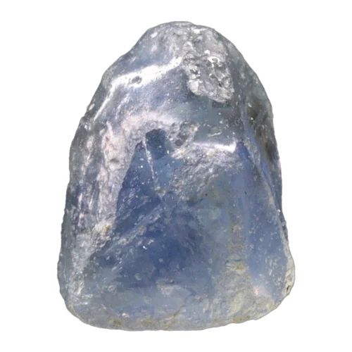 Saphir d’Auvergne brut 0,39 carat, de bonne pureté, d'origine géographique Puy-de-Dôme (région d’Issoire), Auvergne, France