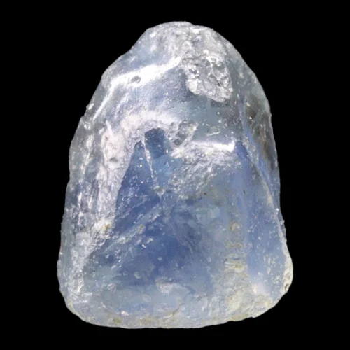Saphir d’Auvergne brut 0,39 carat, de bonne pureté, d'origine géographique Puy-de-Dôme (région d’Issoire), Auvergne, France