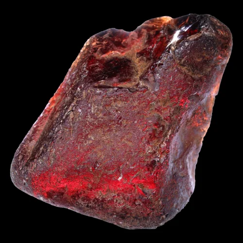 Grenat Pyrope brut de qualité gemme, affichant un poids de 16,60 grammes, un échantillon d'excellente pureté, Umba River, Tanzanie