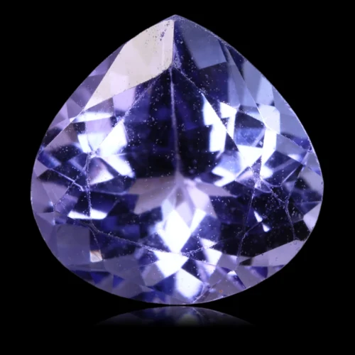 Tanzanite bleue gemme taillée en poire calibrée en 7 x 7 mm de 1,19 carat (Ref : GEMTAN-0018*1)