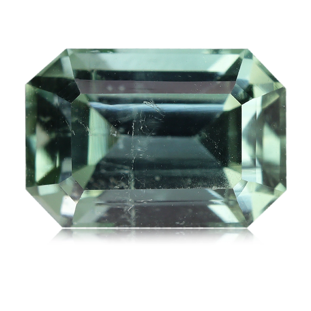 Tourmaline verte bleutée de 1,42 carat, d'origine Afghanistan.