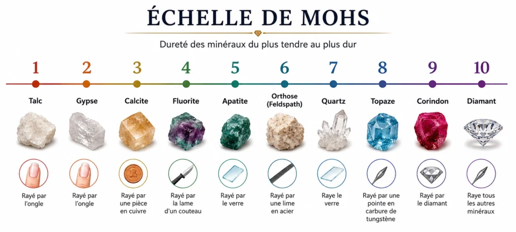 Dureté minéral et gemme
