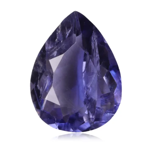 Iolite (Cordiérite), taillée en poire de 1,20 carat