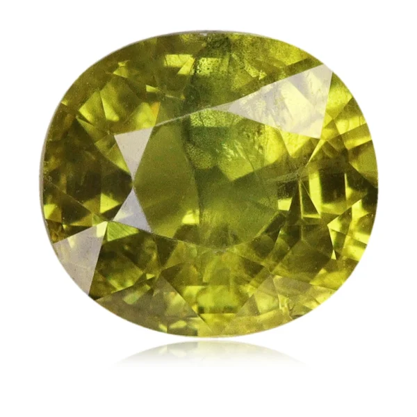 Saphir jaune canari, gemme en coussin 1,36 carat