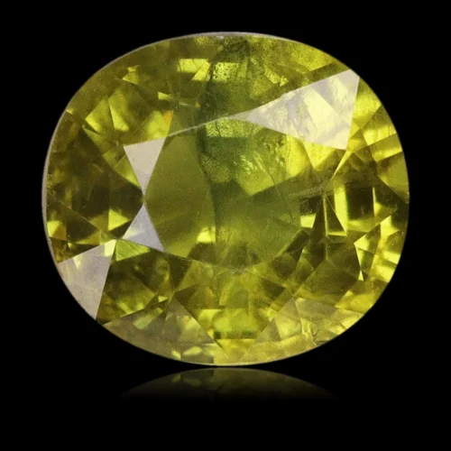 Saphir jaune pierre précieuse en coussin 1,36 ct